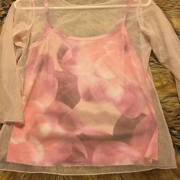 Candice Candice LA sheer top over attached tank - Picture 5 of 9